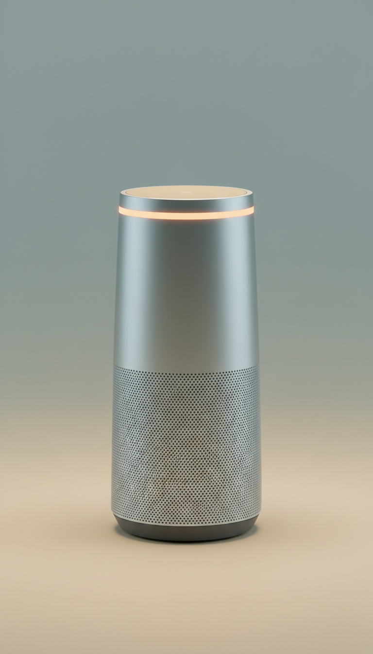 Enceinte intelligente en aluminium brossé