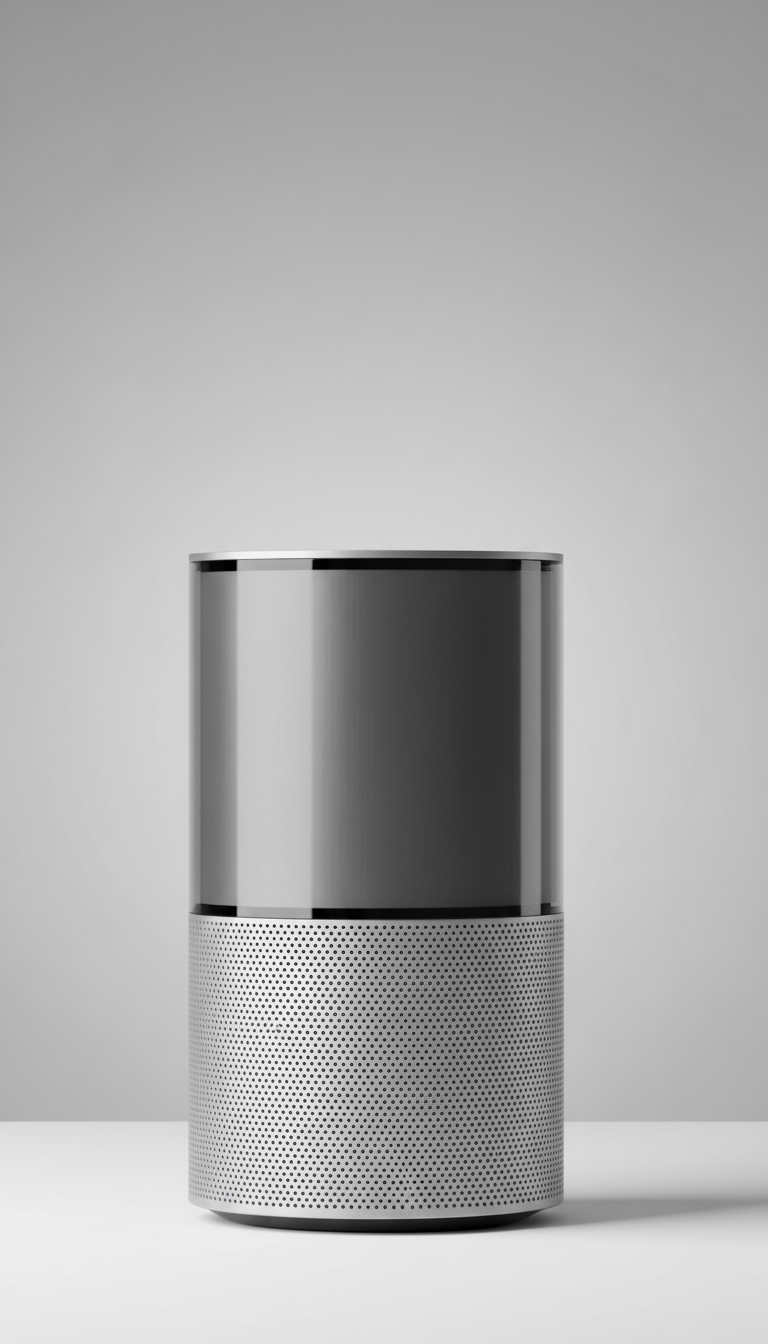 Enceinte intelligente aluminium et verre