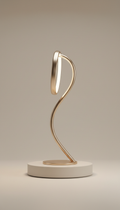 Lampe connectée finition champagne